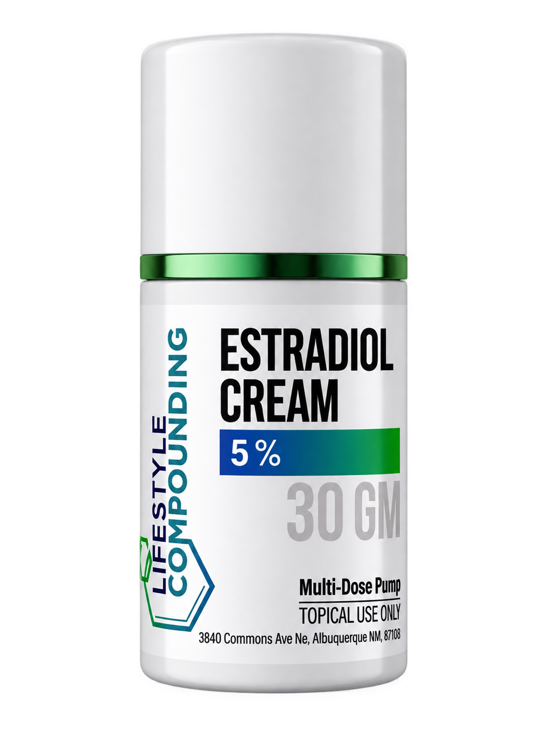 Estradiol Cream Pump Bottle Cutout Estradiol - Image 1